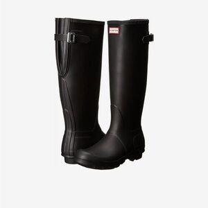 Hunter Women’s Original Tall Adjustable Rain Boots — matte black